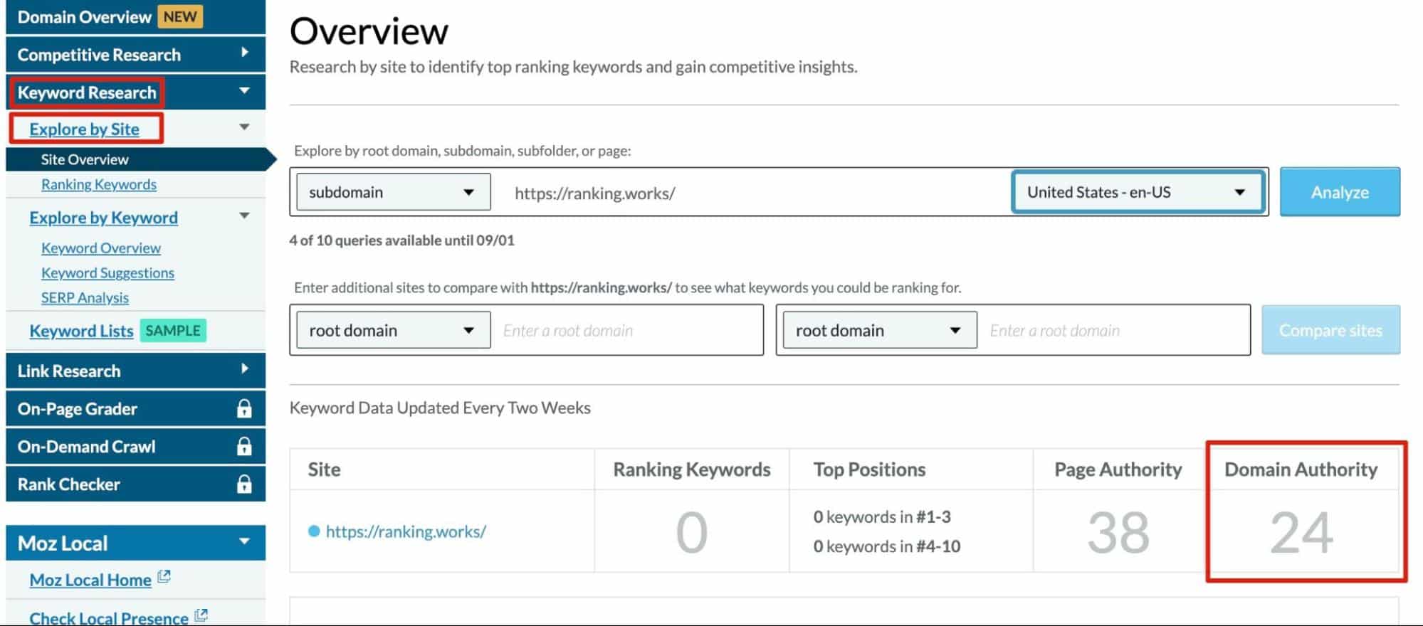 網站權重查詢工具_Moz_Keyword_Research