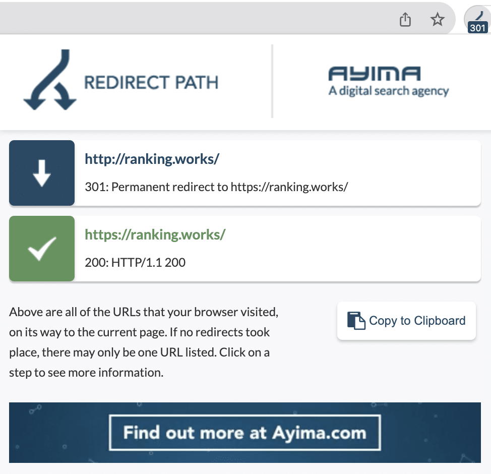 301 轉址檢查工具_Redirect Path 介面圖