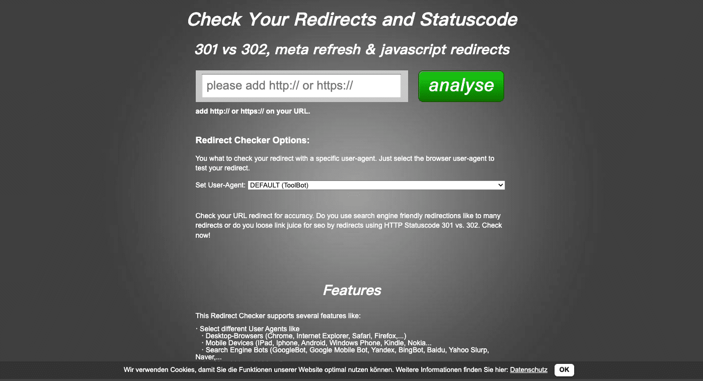 301 轉址檢查工具_Redirect Checker