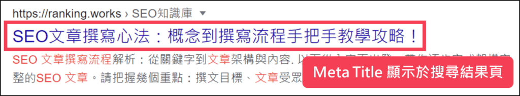 Meta SEO 標籤：Meta Title