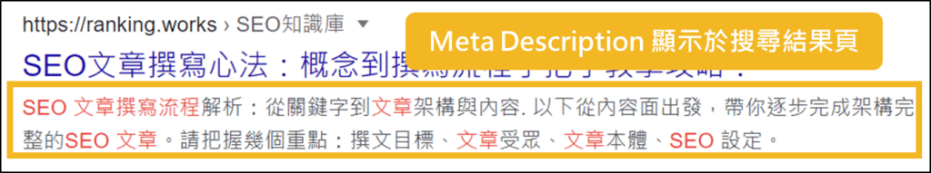 Meta SEO 標籤：Meta Description